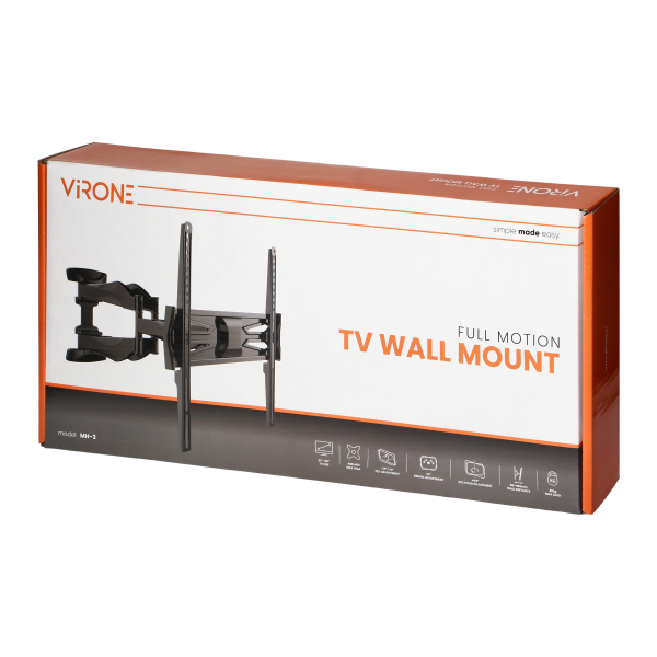 Full motion TV wall mount, 32″–60″ Full motion TV wall mount, 32″–60″